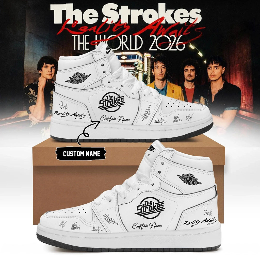 Custom The Strokes Merch Reality Awaits Tour 2026 Signature Shoes Presents For Music Lovers