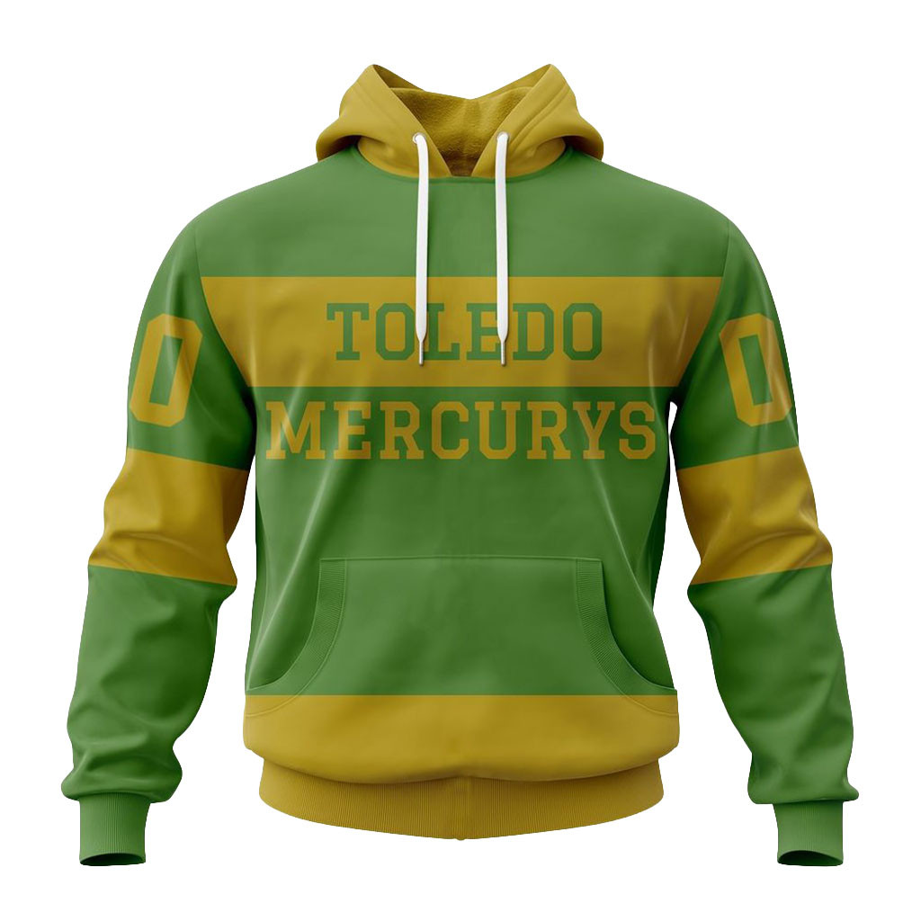 Custom Toledo Walleye 2026-27 1952 Mercurys Throwback Design Hoodie Toledo Walleye Merch