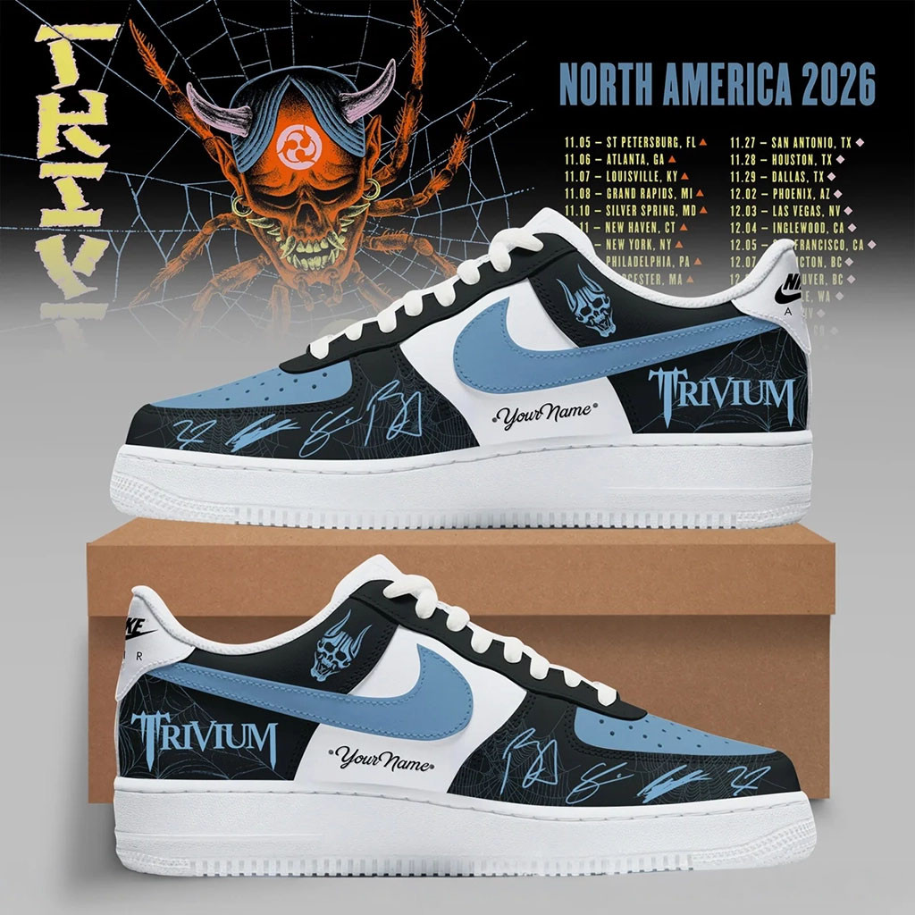Custom Trivium North America Tour Sneakers Trivium Merch Metal Band Concert Fan Gift Custom Trivium North America Tour Sneakers Trivium Merch Metal Band Concert Fan Gift
