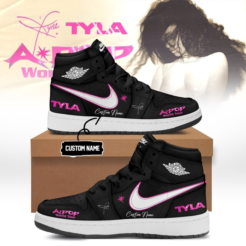 Custom Tyla A POP World Tour Signature 2026 Black Shoes Tyla Merch Gifts For Friends