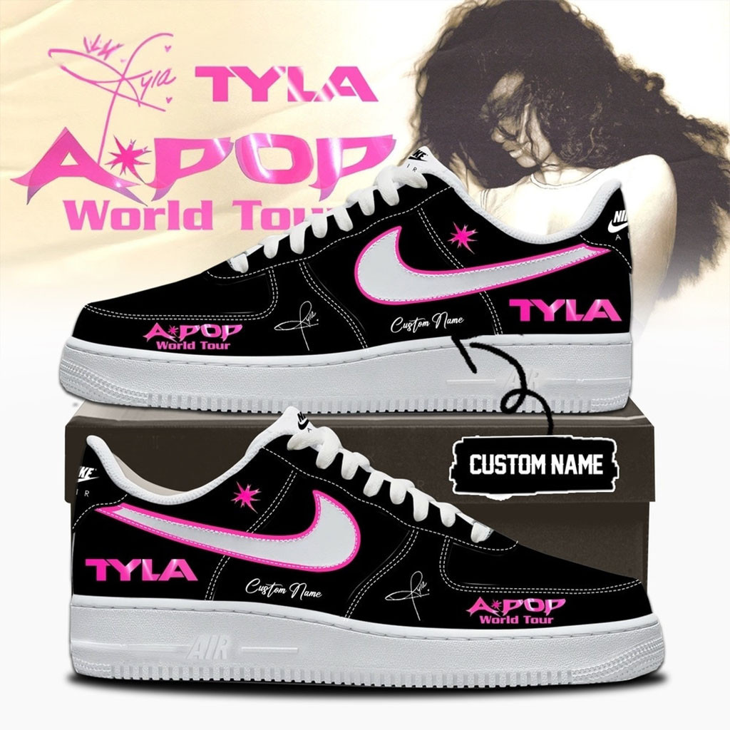 Custom Tyla A POP World Tour Signature 2026 Black Shoes Tyla Merch Gifts For Music Lovers Custom Tyla A POP World Tour Signature 2026 Black Shoes Tyla Merch Gifts For Music Lovers