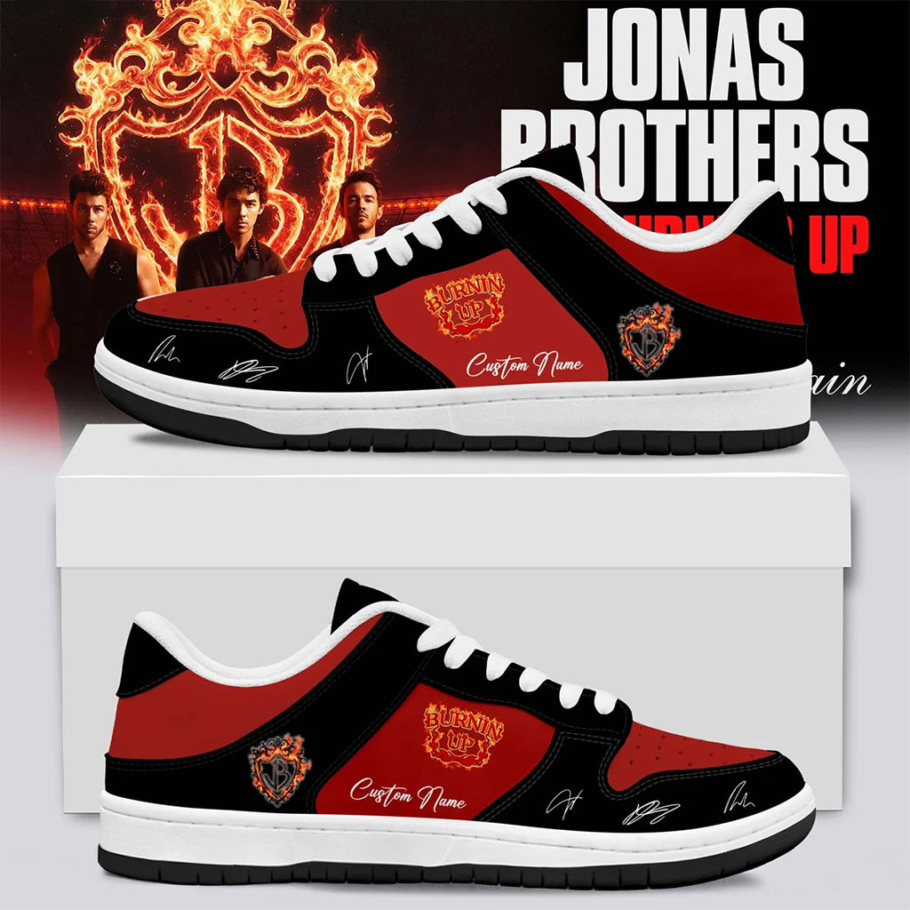Customized Jonas Brothers Merch 2026 The Burning Up Tour Sneakers Gift For Concert Fan