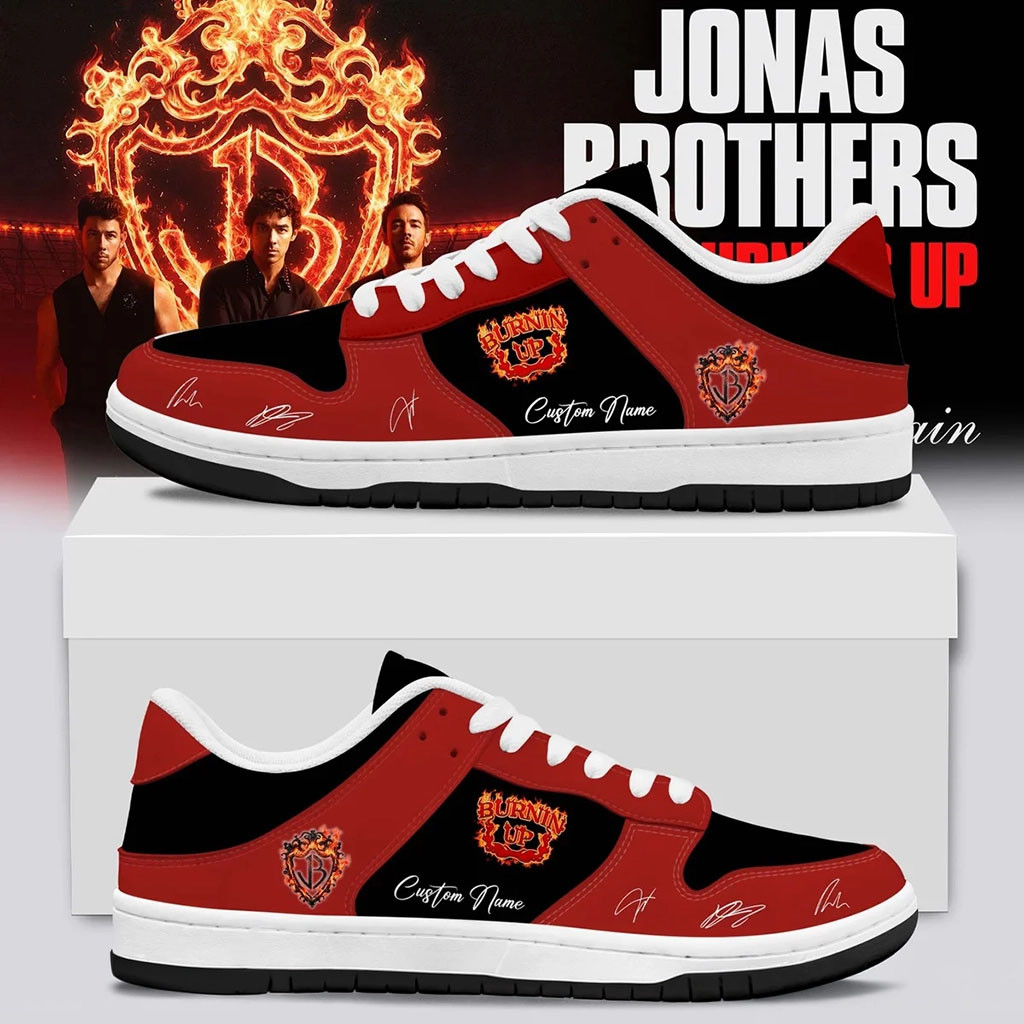 Customized Jonas Brothers Merch 2026 The Burning Up Tour Sneakers Pop Music Lover Gift