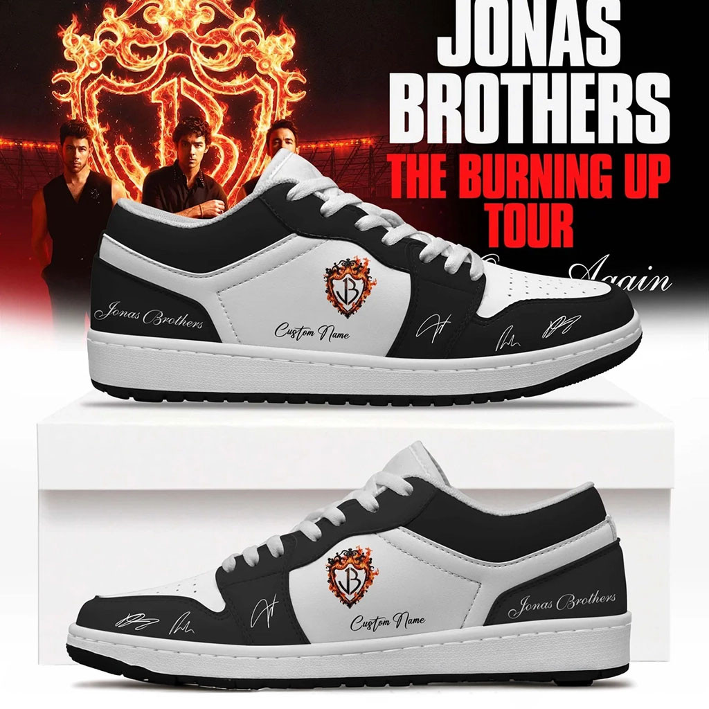 Customized Jonas Brothers Merch 2026 The Burning Up Tour Sneakers Presents For Music Lovers