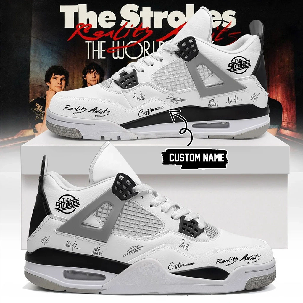 Customized The Strokes Reality Awaits Tour 2026 Signature Sneakers The Strokes Merchandise