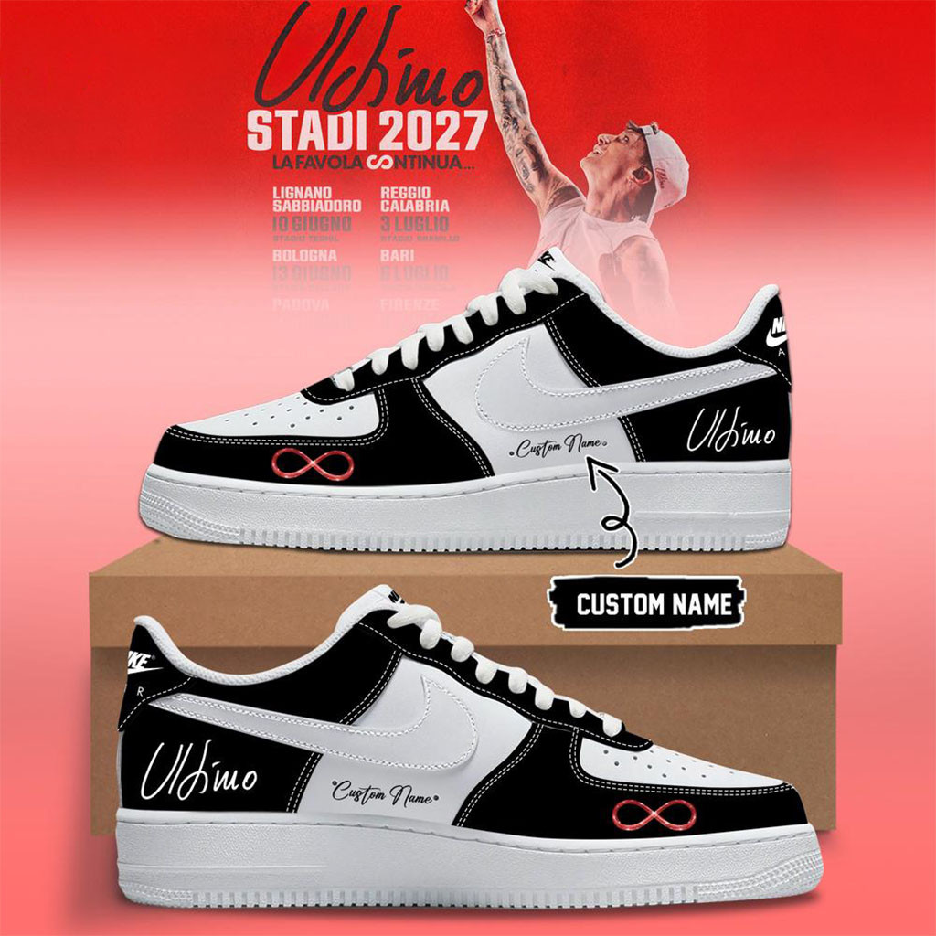 Customized Ultimo Stadi 2027 La Favola Continua Black Sneakers Ultimo Merch Fans Gifts Customized Ultimo Stadi 2027 La Favola Continua Black Sneakers Ultimo Merch Fans Gifts