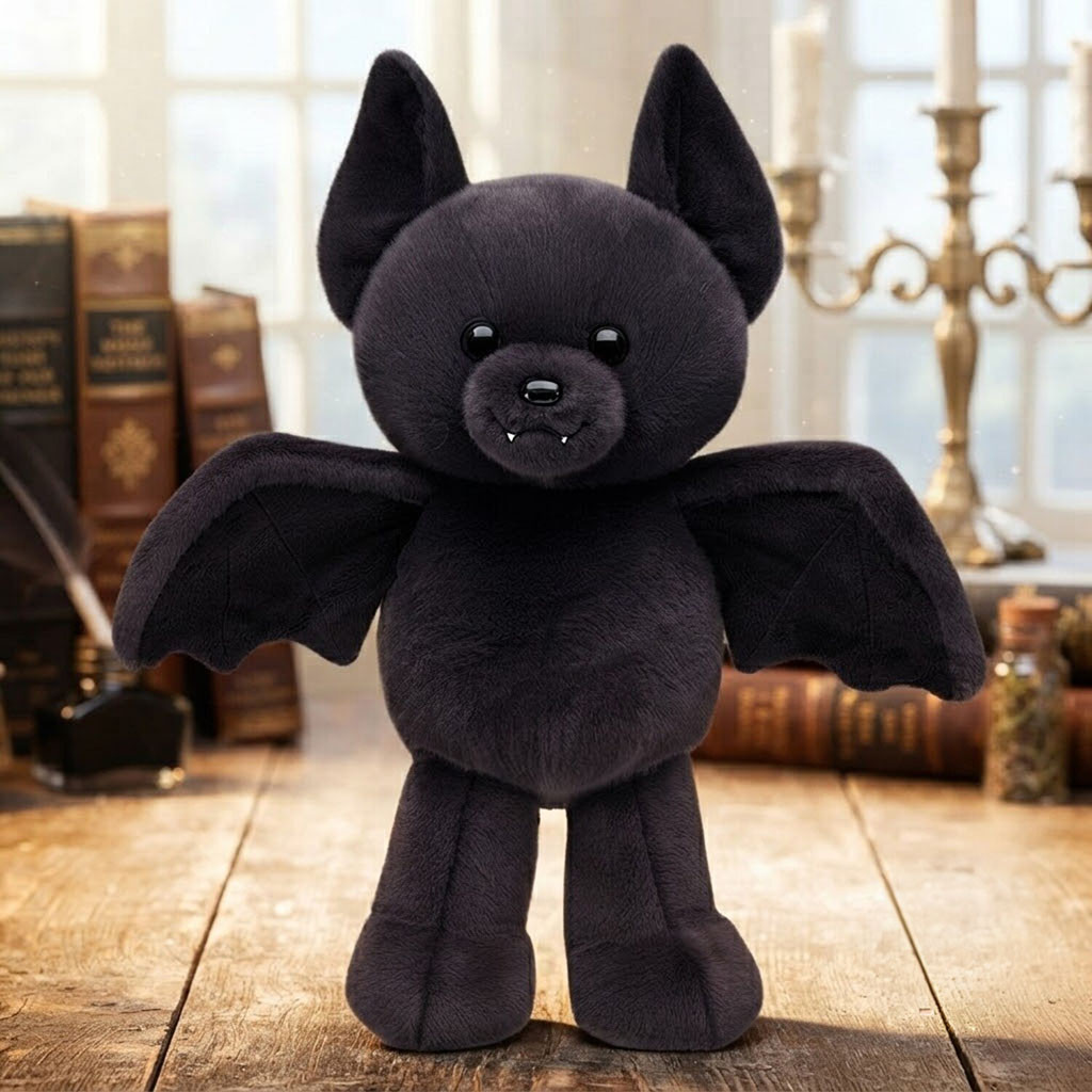 Cute Black Bat Plush Pillow Soft Kawaii Halloween Stuffed Animal Merch Gifts For Friends