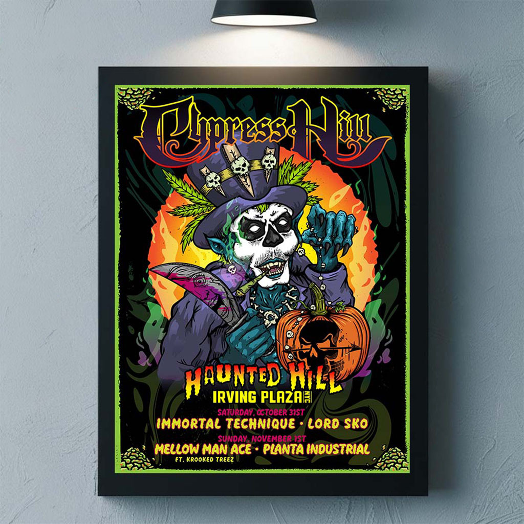 Cypress Hill Merch Haunted Hill In New York At Irving Plaza On Oct 31 And Nov 1 2026 Poster