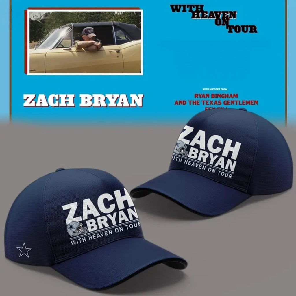 Dallas Cowboy X Zach Bryan Merch With Heaven On Tour 2026 Hat Gift For Music Lovers