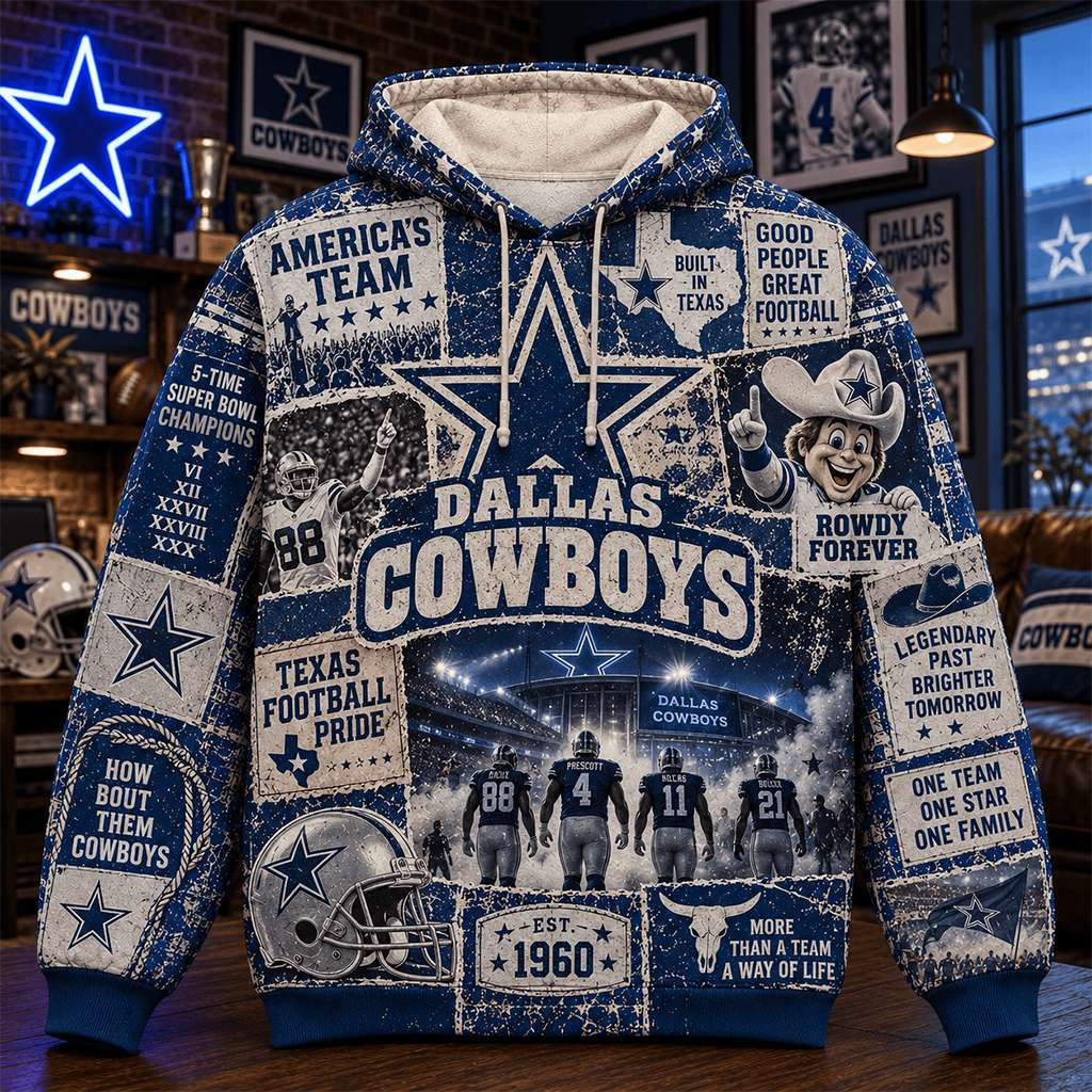 Dallas Cowboys America's Team Hoodie Texas Football Pride Hoodie Dallas Cowboys Merch Gifts