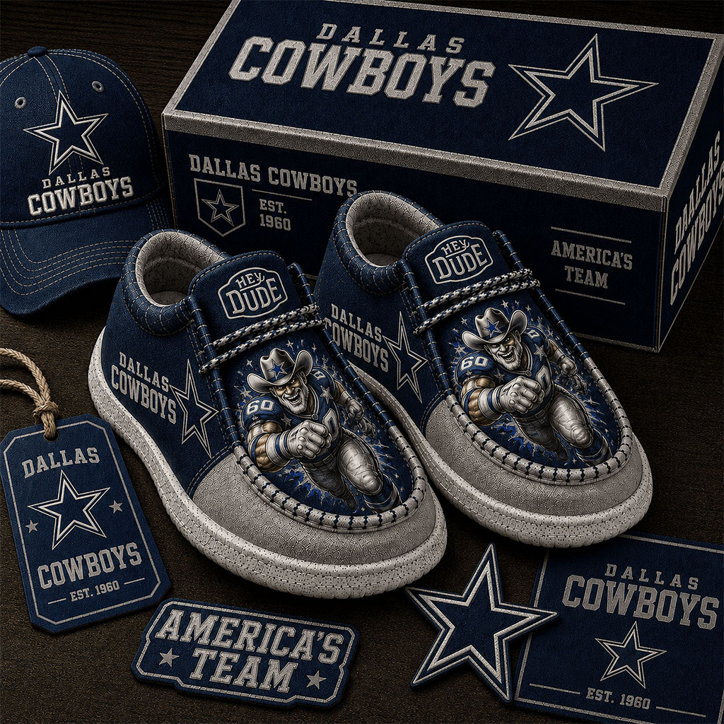 Dallas Cowboys America's Team Shoes Dallas Cowboys Merch Cool Football Gift Ideas