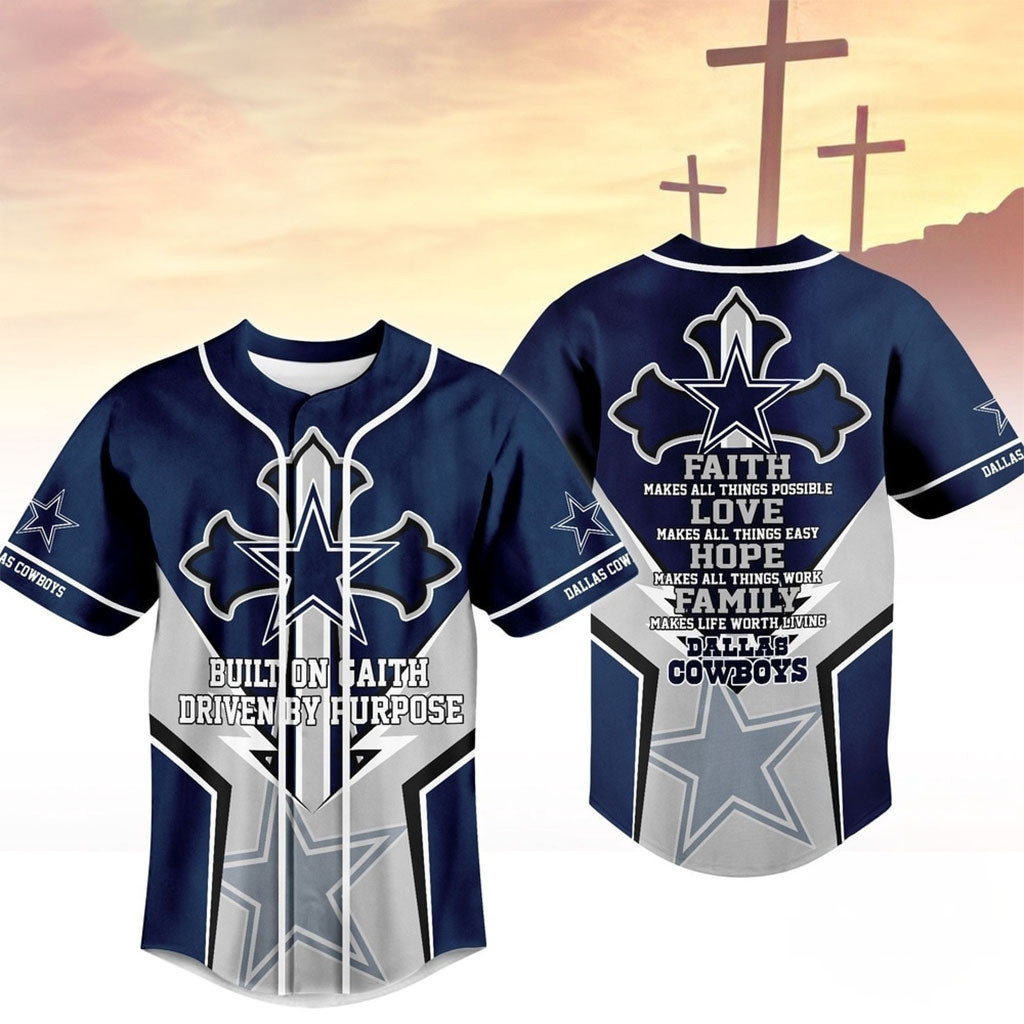 Dallas Cowboys Blessed Beyond The Score Baseball Jersey Dallas Cowboys Merch Football Fan Gear