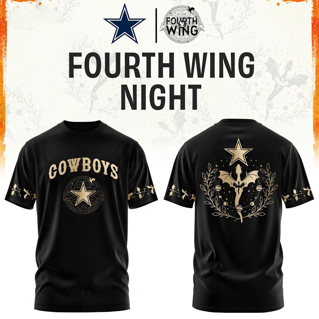 Dallas Cowboys Dragon Wing Fantasy Night 2026 Black T-Shirt Dallas Cowboys Merch Fan Apparel
