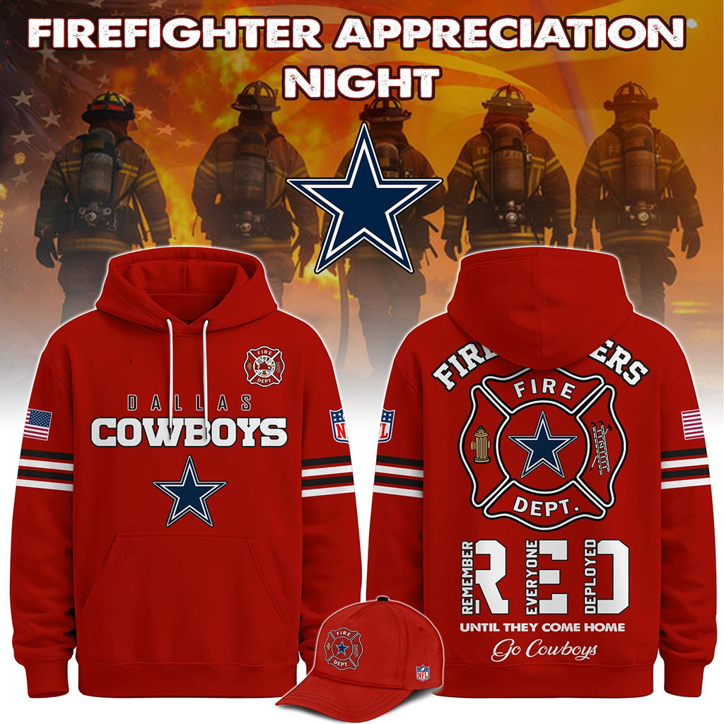 Dallas Cowboys Firefighter Appreciation Night 2026 Hoodie Dallas Football Merch Gift For Fans