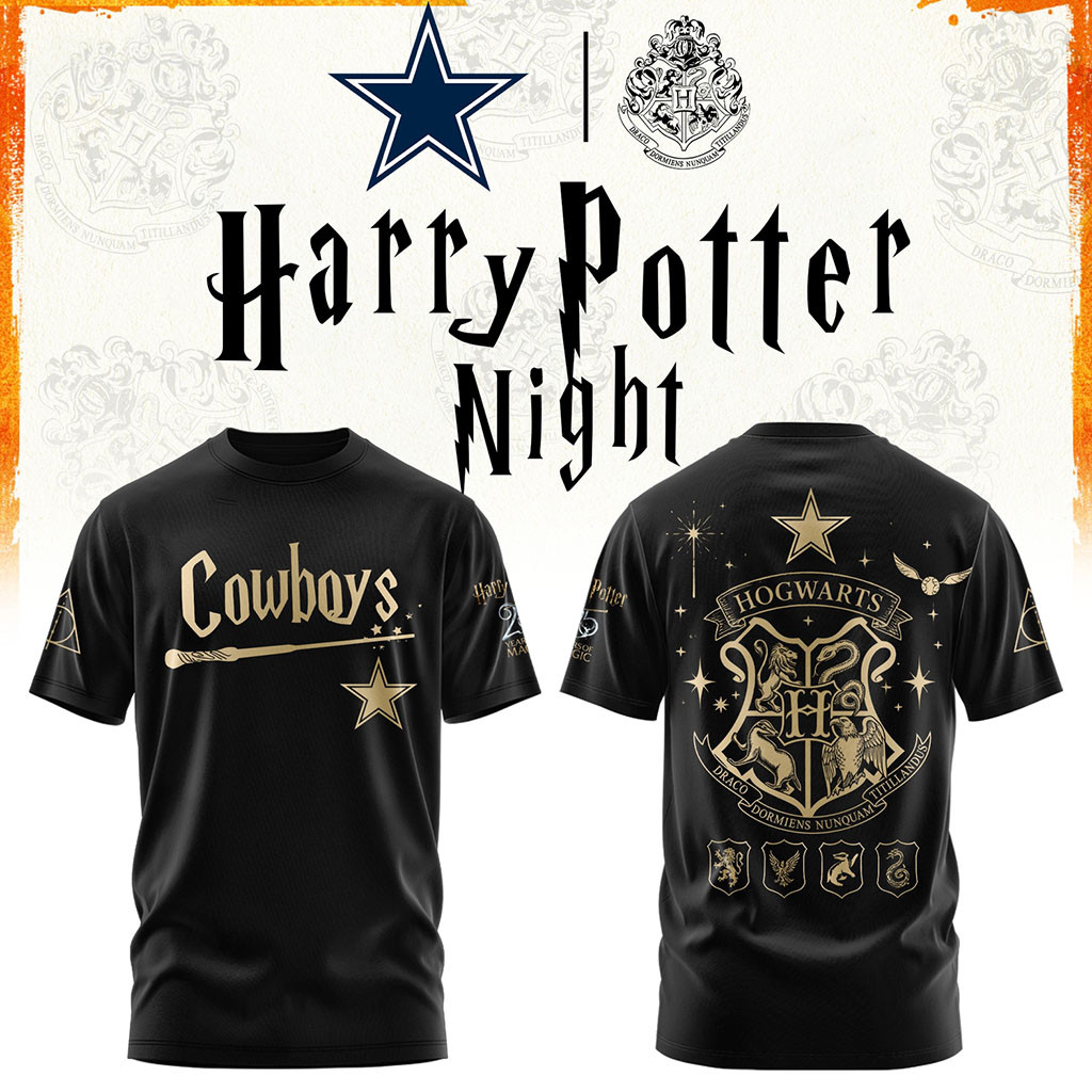 Dallas Cowboys Football Harry Potter 25th Anniversary T-Shirt 2026 Cowboys Merch Fan Gear