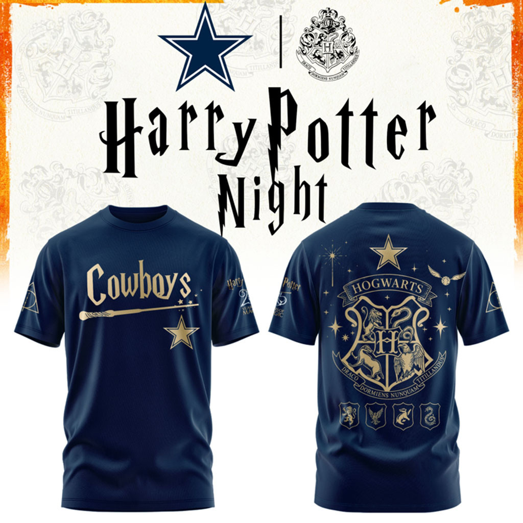 Dallas Cowboys Football Harry Potter 25th Anniversary T-Shirt 2026 Dallas Cowboys Merch Fan Gift