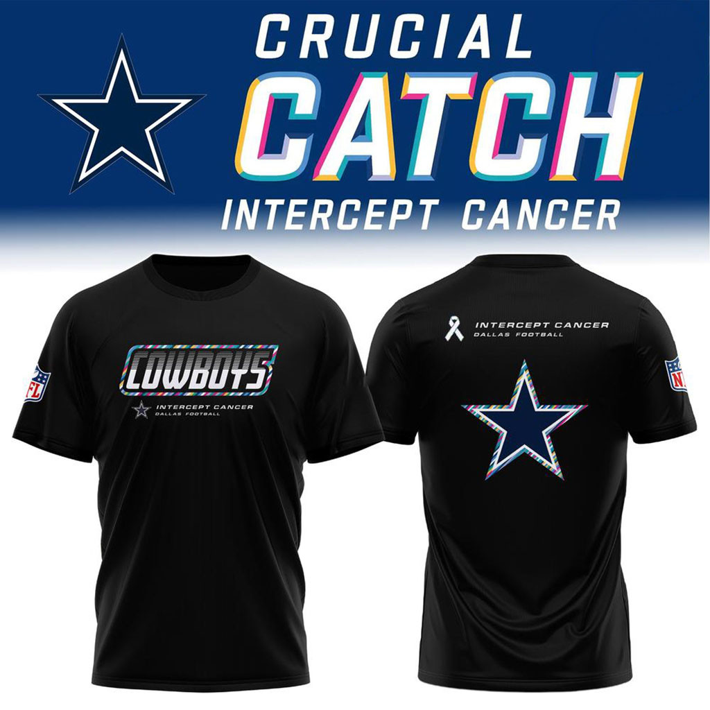 Dallas Cowboys Merch 2026 Crucial Catch Intercept Cancer Graphic T-Shirt Football Fan Gifts Dallas Cowboys Merch 2026 Crucial Catch Intercept Cancer Graphic T-Shirt Football Fan Gifts