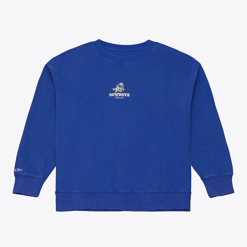 Dallas Cowboys Merch 2026 Dallas Cowboys Mitchell And Ness Core Essentials Micro Logo Sweatshirt Dallas Cowboys Merch 2026 Dallas Cowboys Mitchell And Ness Core Essentials Micro Logo Sweatshirt