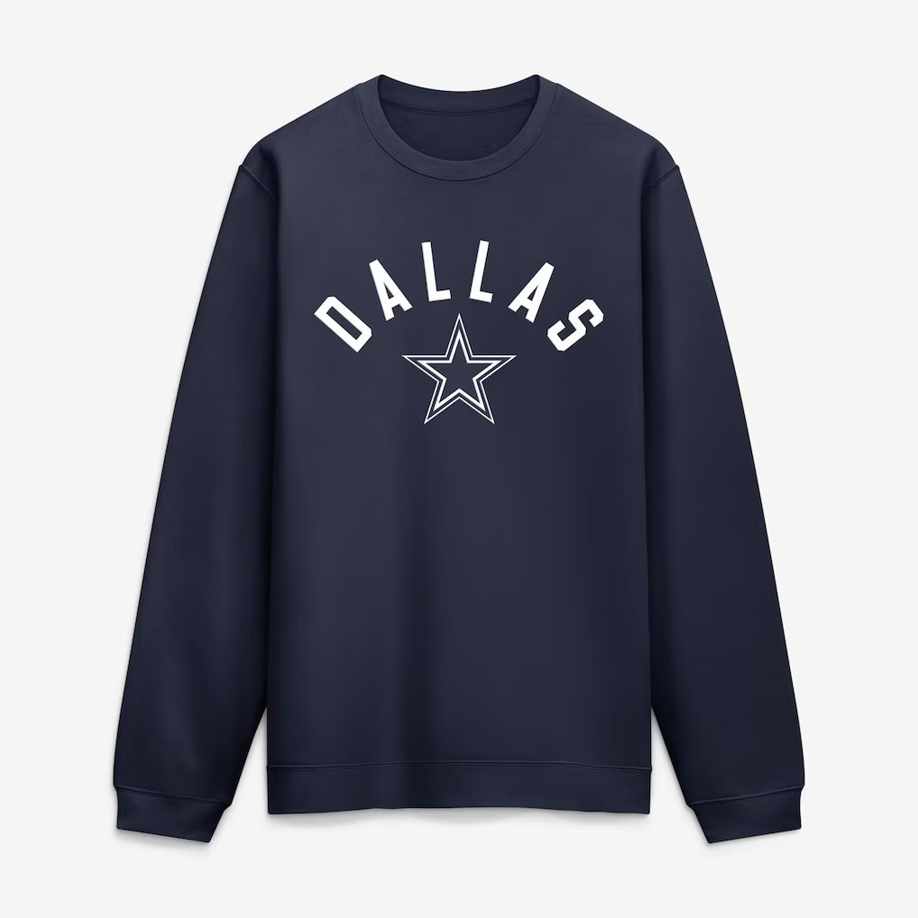 Dallas Cowboys Merch 2026 Dallas Cowboys Primetime Club Sweatshirt Navy Gifts For Fans