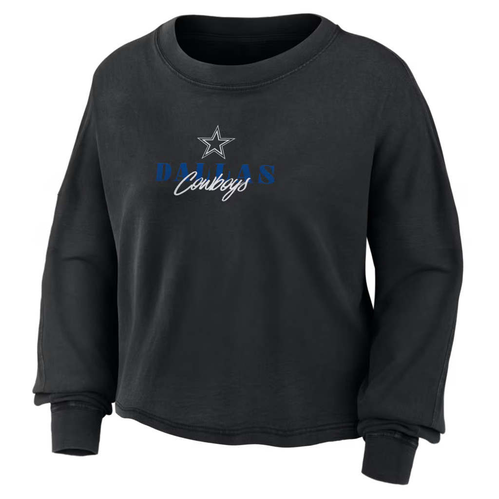 Dallas Cowboys Merch 2026 Dallas Football Long Sleeve T-Shirt Black Gifts For Football Fan