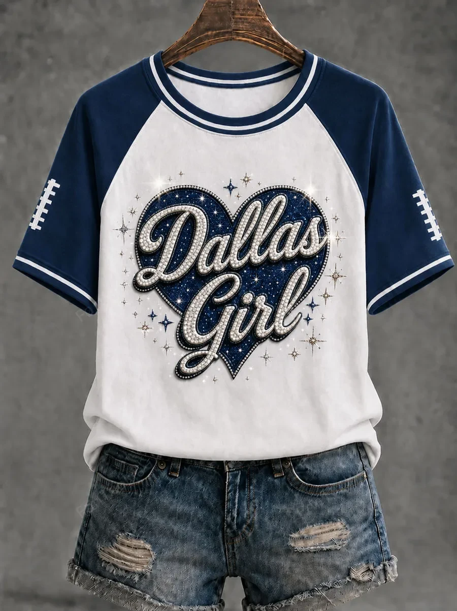 Dallas Cowboys Merch Dallas Girl T-Shirt Game Day Football Shirt Present For Sisters Dallas Cowboys Merch Dallas Girl T-Shirt Game Day Football Shirt Present For Sisters