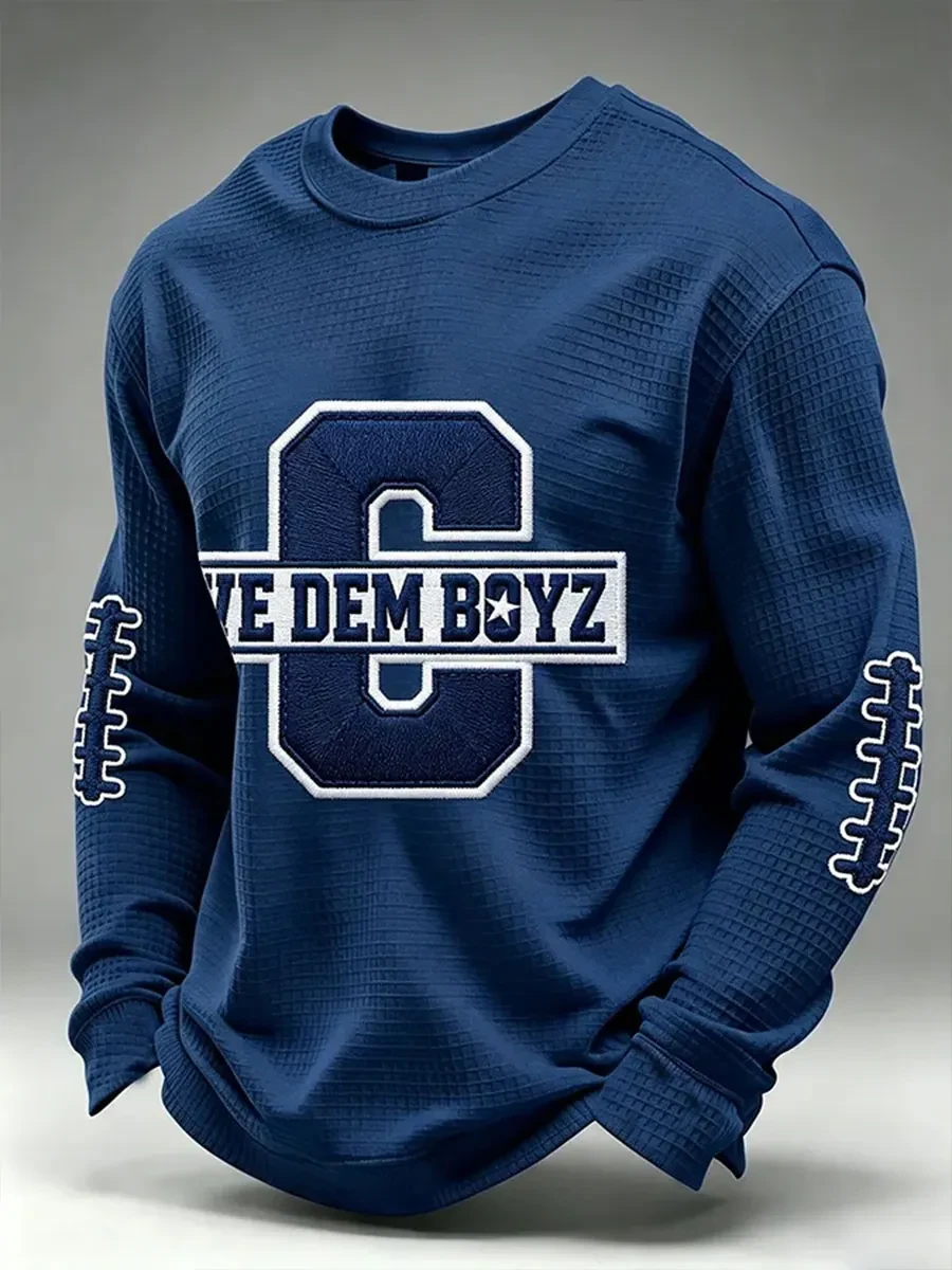 Dallas Cowboys Merch Navy Dallas Football Long Sleeve Shirt Game Day Clothing Men Dallas Cowboys Merch Navy Dallas Football Long Sleeve Shirt Game Day Clothing Men