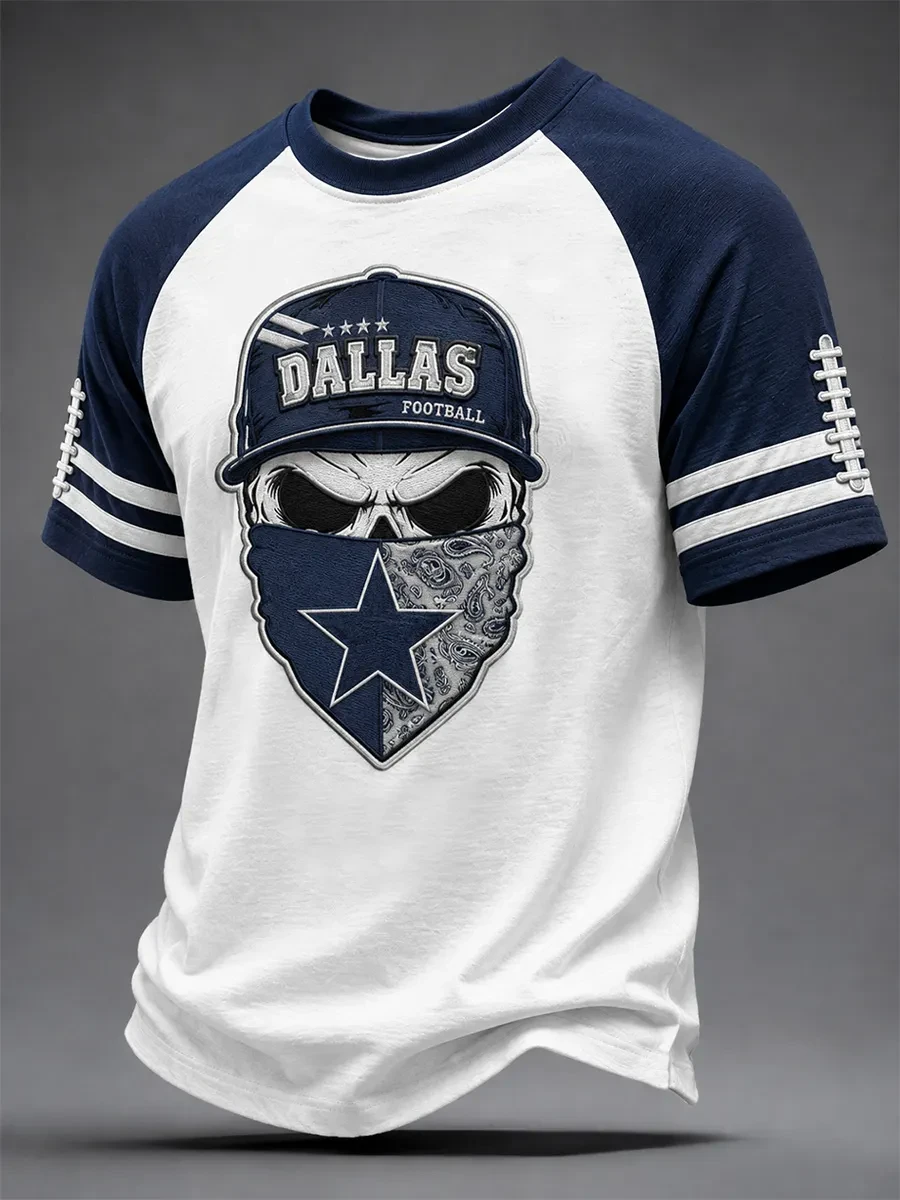 Dallas Cowboys Merch Skull T-Shirt Football Game Day Tee Dallas Fan Gift