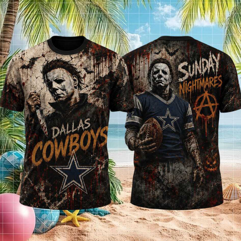 Dallas Cowboys Michael Myers Sunday Nightmares Shirt Dallas Cowboys Merch Gift For Game Day