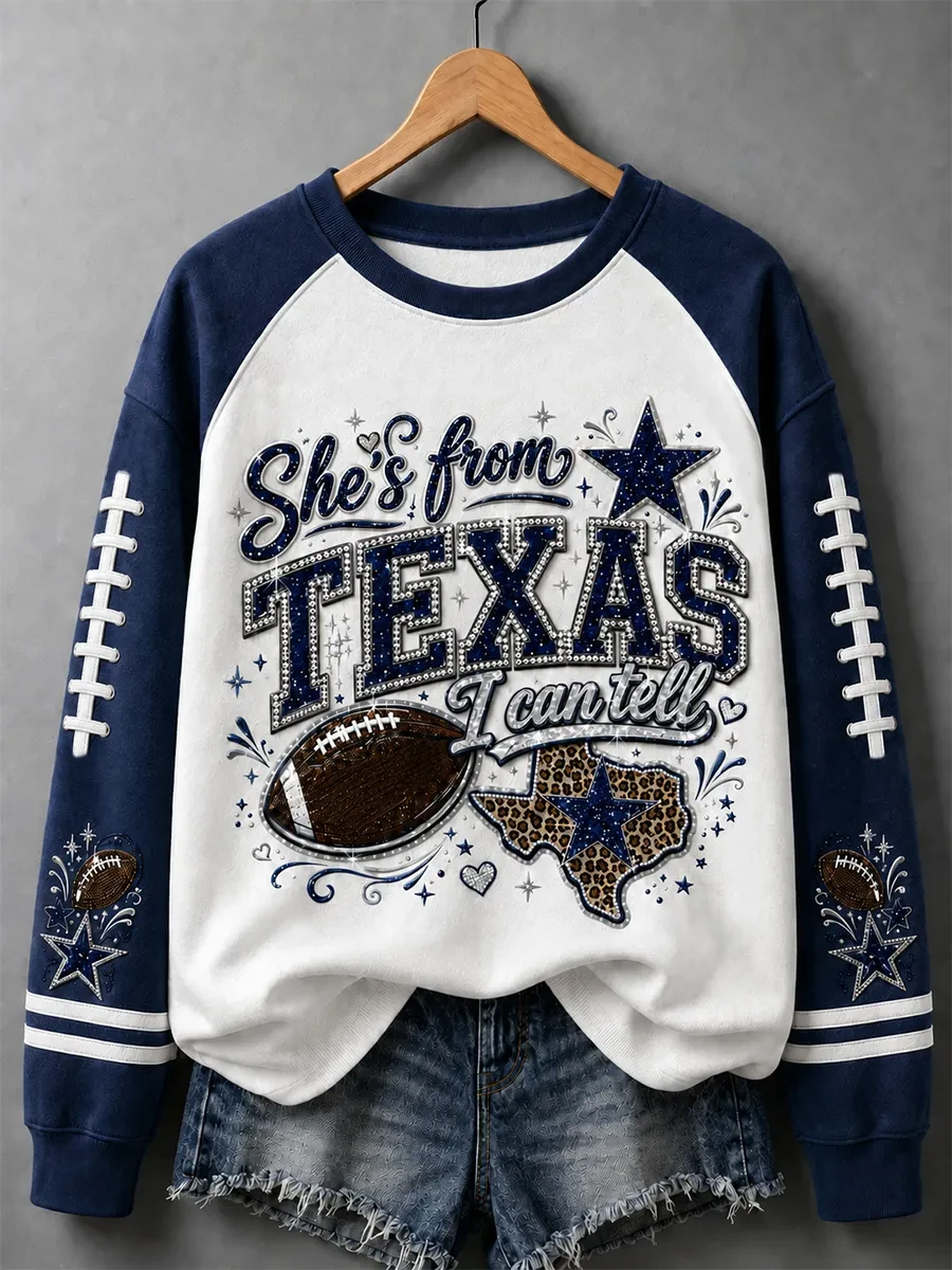 Dallas Cowboys She's From Texas I Can Tell Long Sleeve Shirt Dallas Cowboys Merch Game Day Gear Dallas Cowboys She's From Texas I Can Tell Long Sleeve Shirt Dallas Cowboys Merch Game Day Gear