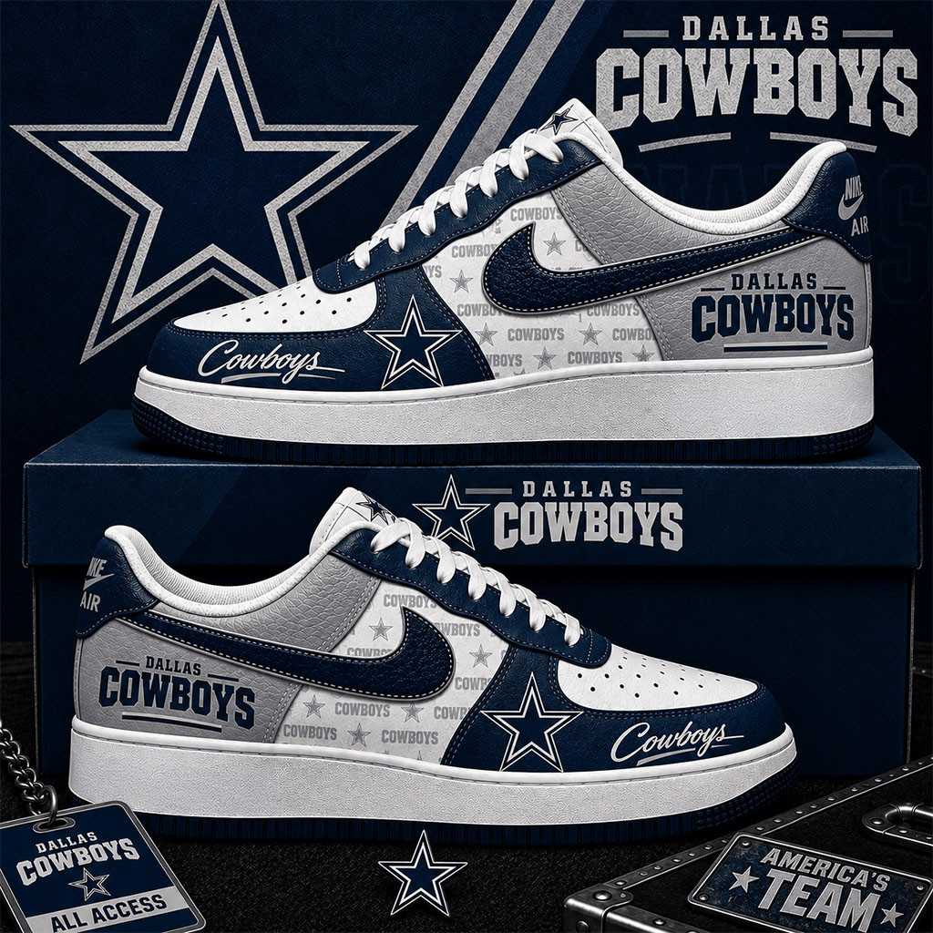 Dallas Cowboys Sneakers America's Team Shoes Dallas Cowboys Merch Gift For Football Fans