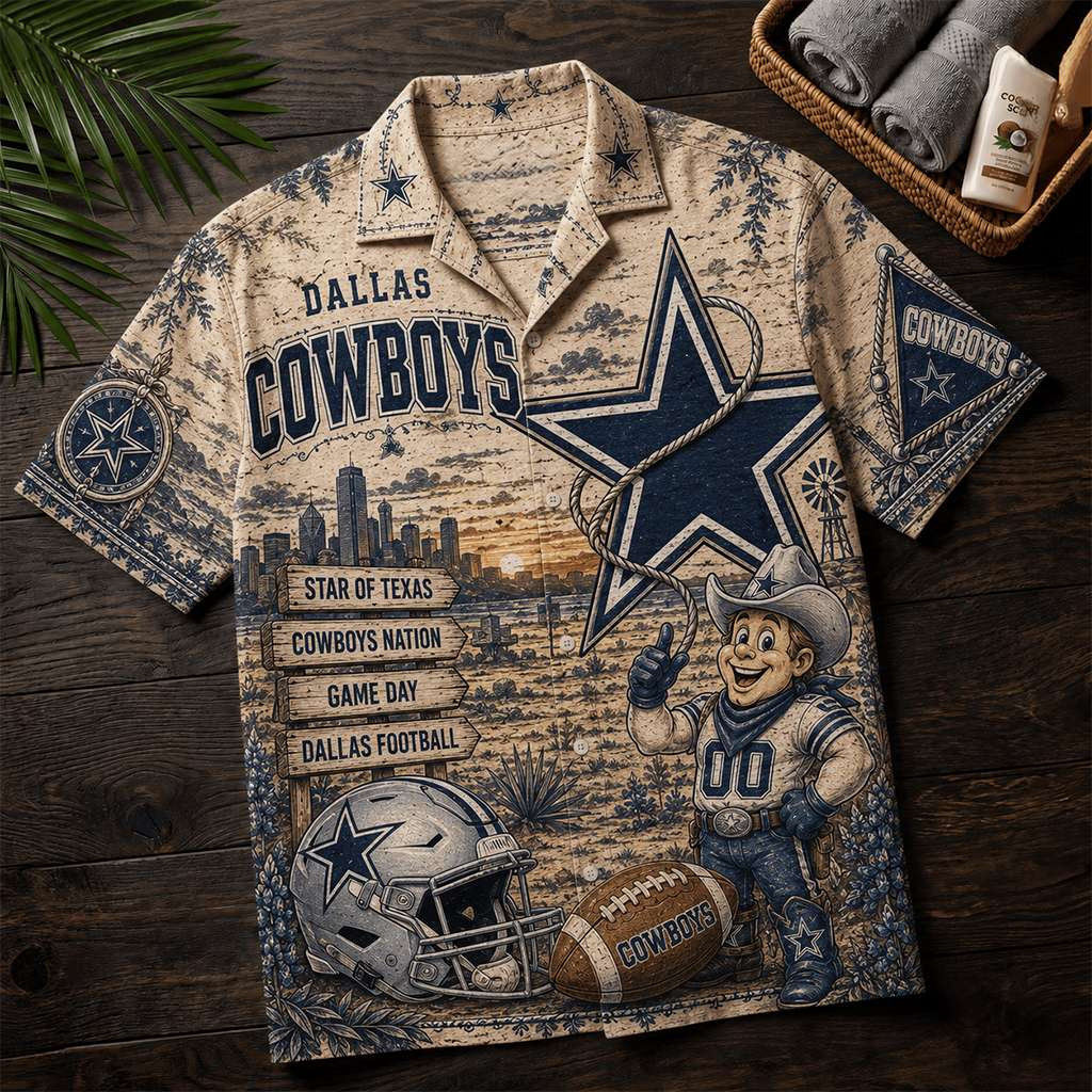 Dallas Cowboys Star Of Texas Hawaiian Shirt Cowboys Nation Game Day Gear Dallas Football Merch