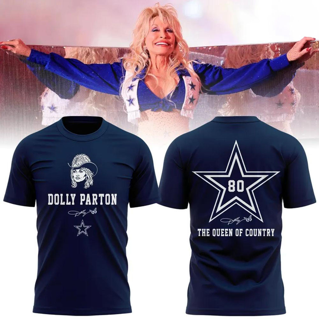 Dallas Cowboys x Dolly Parton Merch The Queen Of Country Graphic T-Shirt Gifts For Music Fans Dallas Cowboys x Dolly Parton Merch The Queen Of Country Graphic T-Shirt Gifts For Music Fans