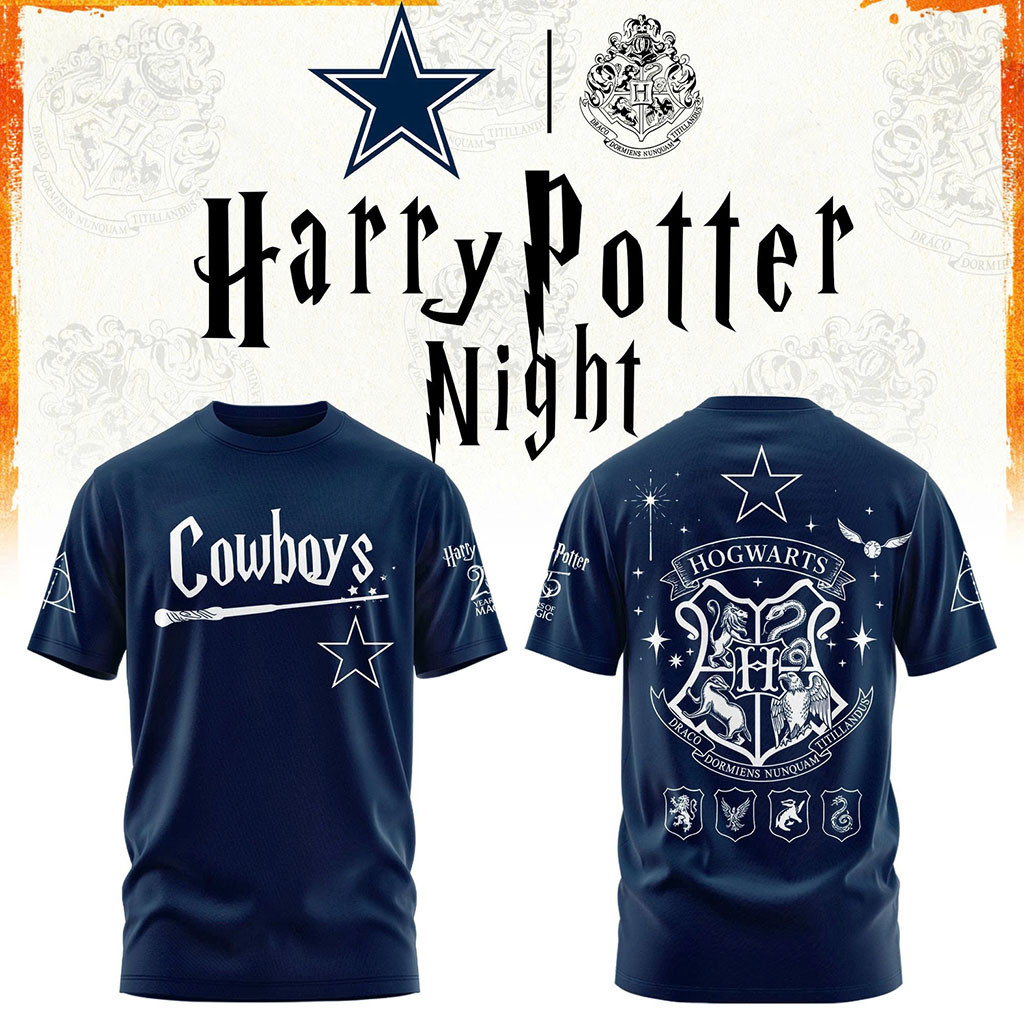 Dallas Cowboys x Harry Potter 25th Anniversary T-Shirt 2026 Cowboys Merch Football Fan Gift