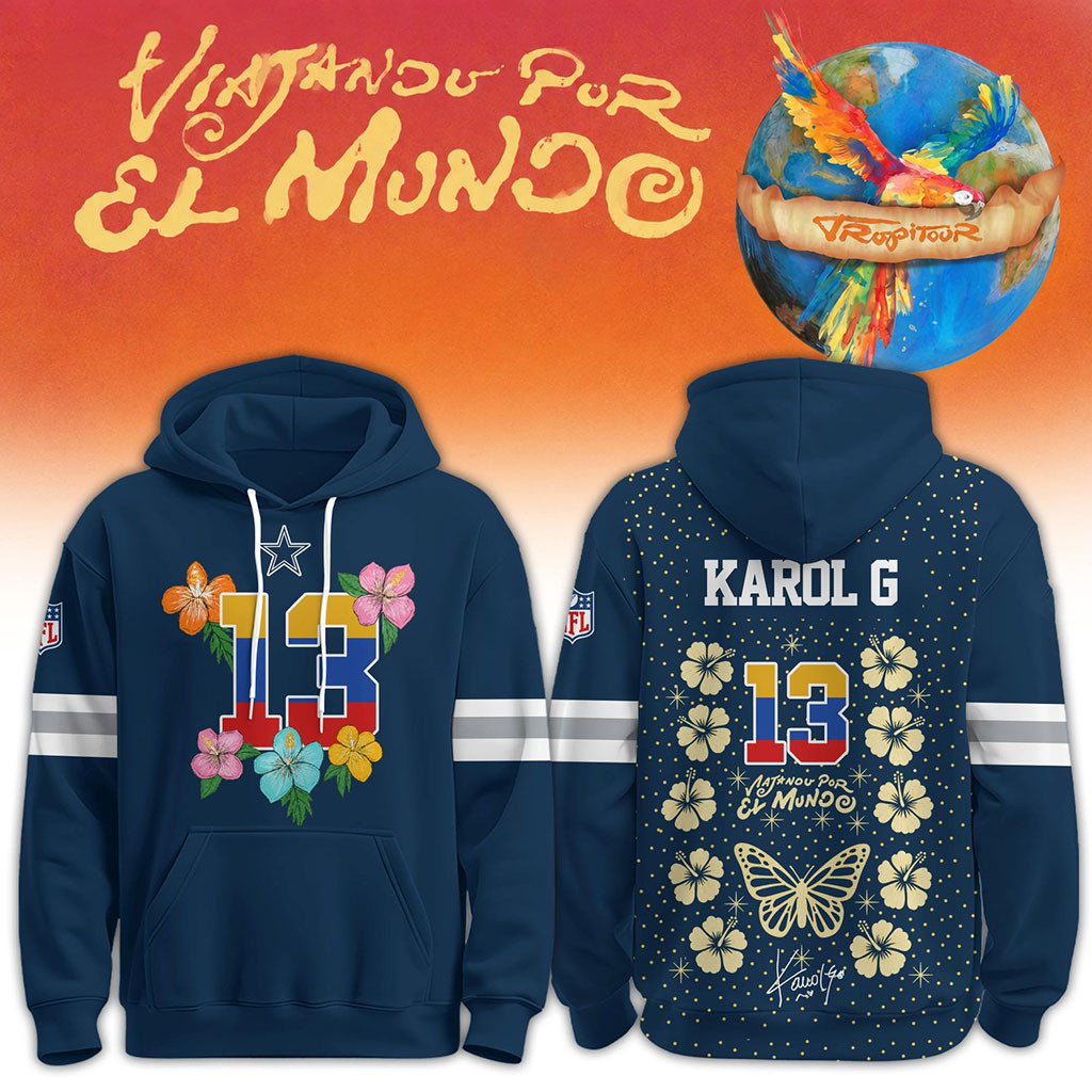 Dallas Cowboys x Karol G Tropitour Tour 2026 Hoodie Cowboys Merch Football Fan Gift Ideas Dallas Cowboys x Karol G Tropitour Tour 2026 Hoodie Cowboys Merch Football Fan Gift Ideas