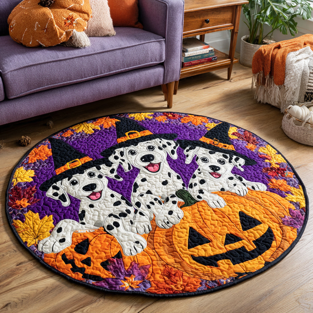 Dalmatian Wizard Quilted Round Mat Living Rooms Ideas Awesome Halloween Gifts