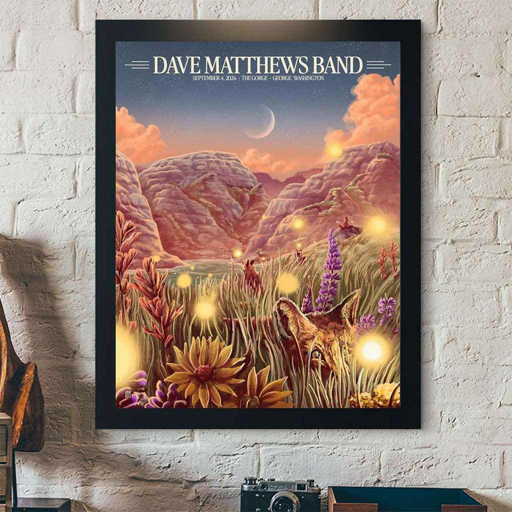 Dave Matthews Band George WA 2026 Night 1 Poster Dave Matthews Merch Wall Art For Living Room