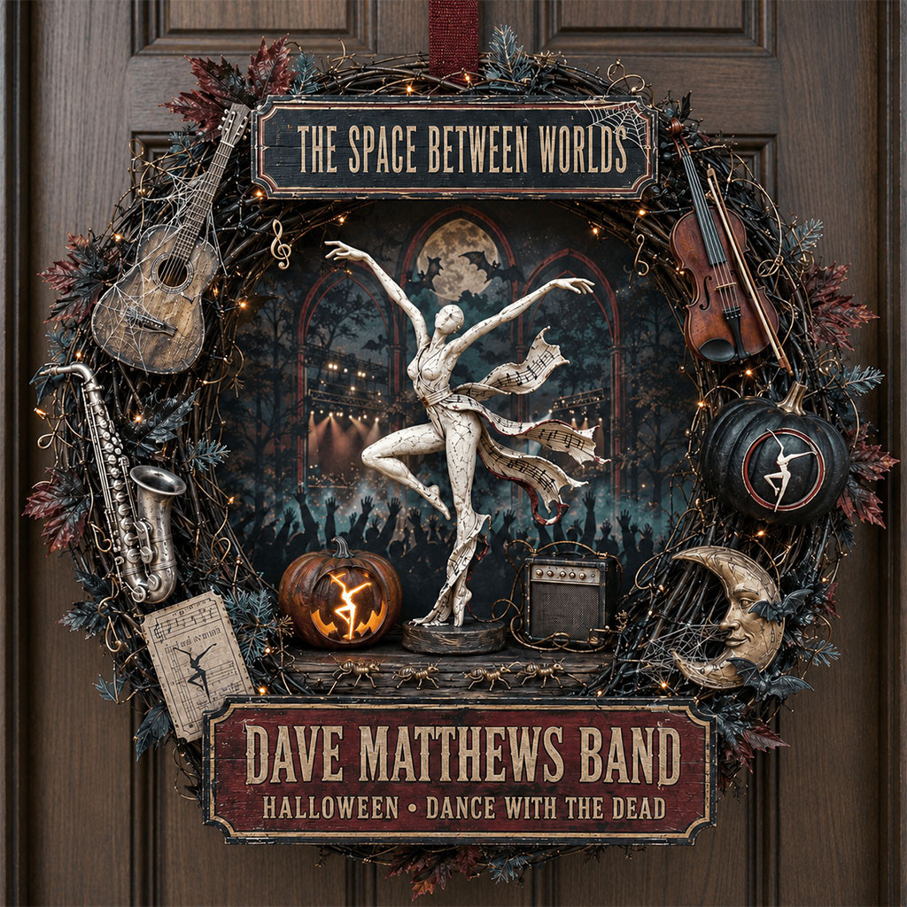 Dave Matthews Band Halloween Dance With The Dead Door Sign The Space Between Worlds Wreath