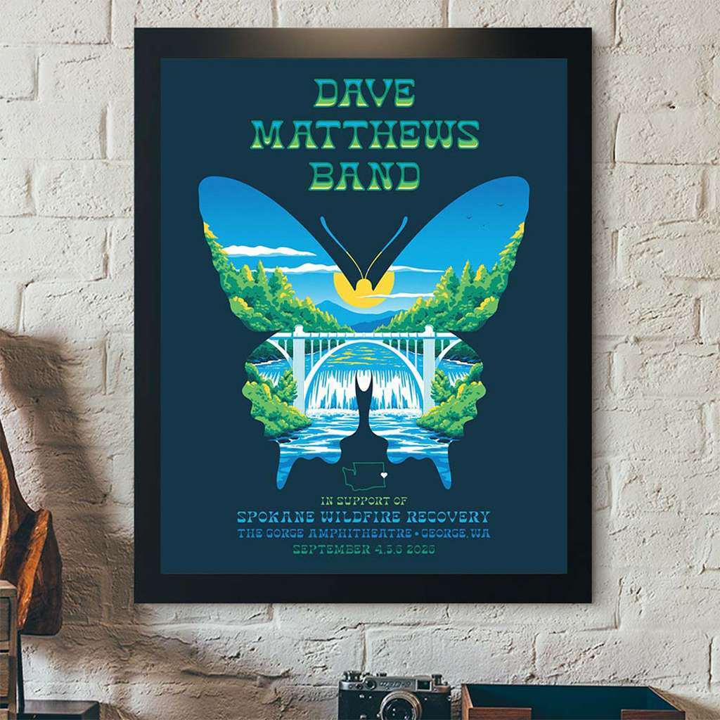 Dave Matthews Band Labor Day 2026 Shows Poster Dave Matthews Merch Gifts For Music Lovers