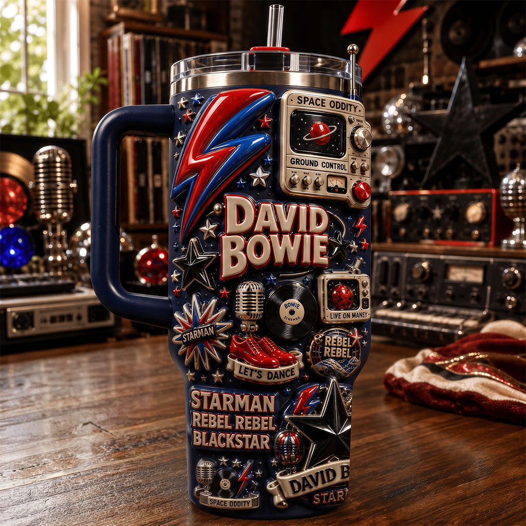 David Bowie Starman Rebel Rebel Blackstar Tumbler David Bowie Merch Gift For Music Lovers