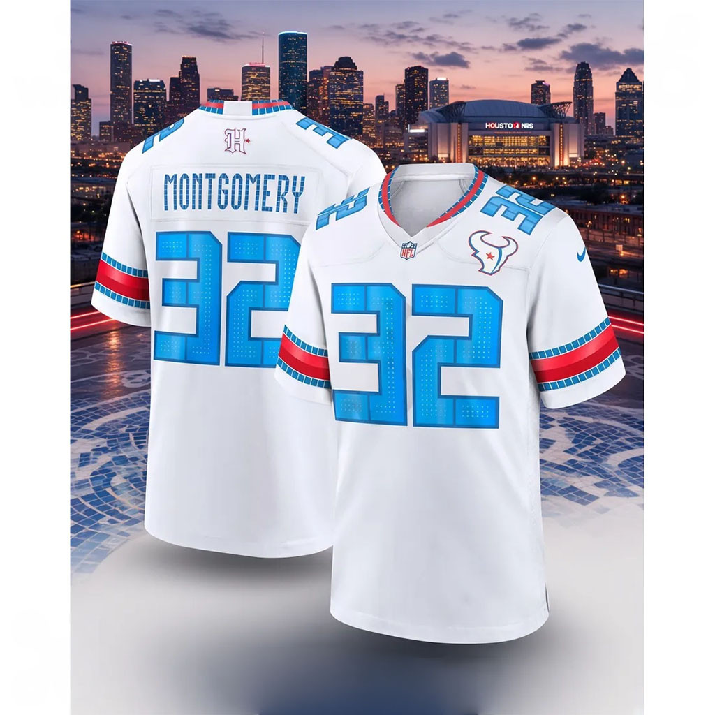 David Montgomery Jersey Shirt Houston Texans Rivalries Jersey White Houston Texans Merch 2026