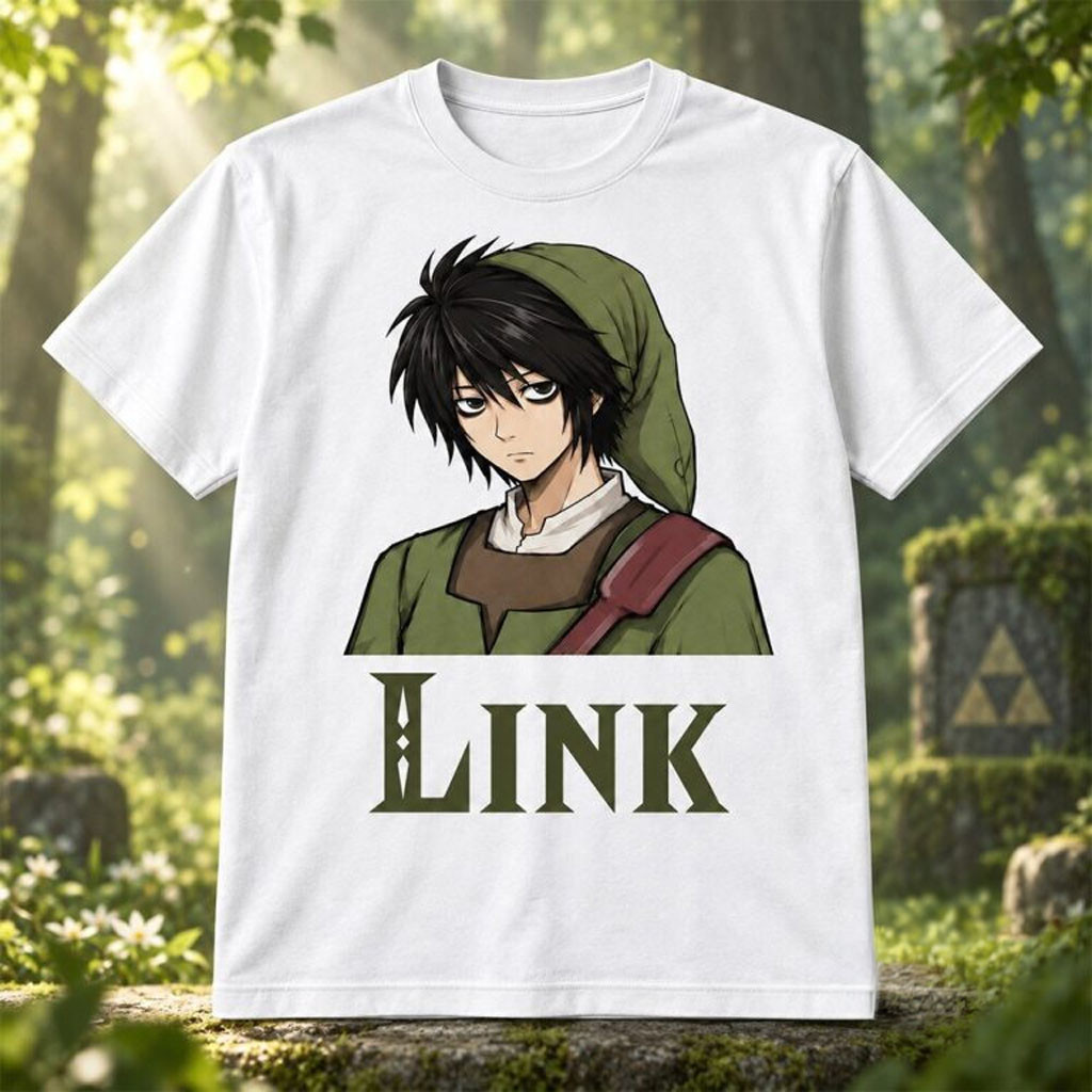 Death Note X Link Legend of Zelda Lawliet Link Shirt Death Note Merch Gift For Brothers