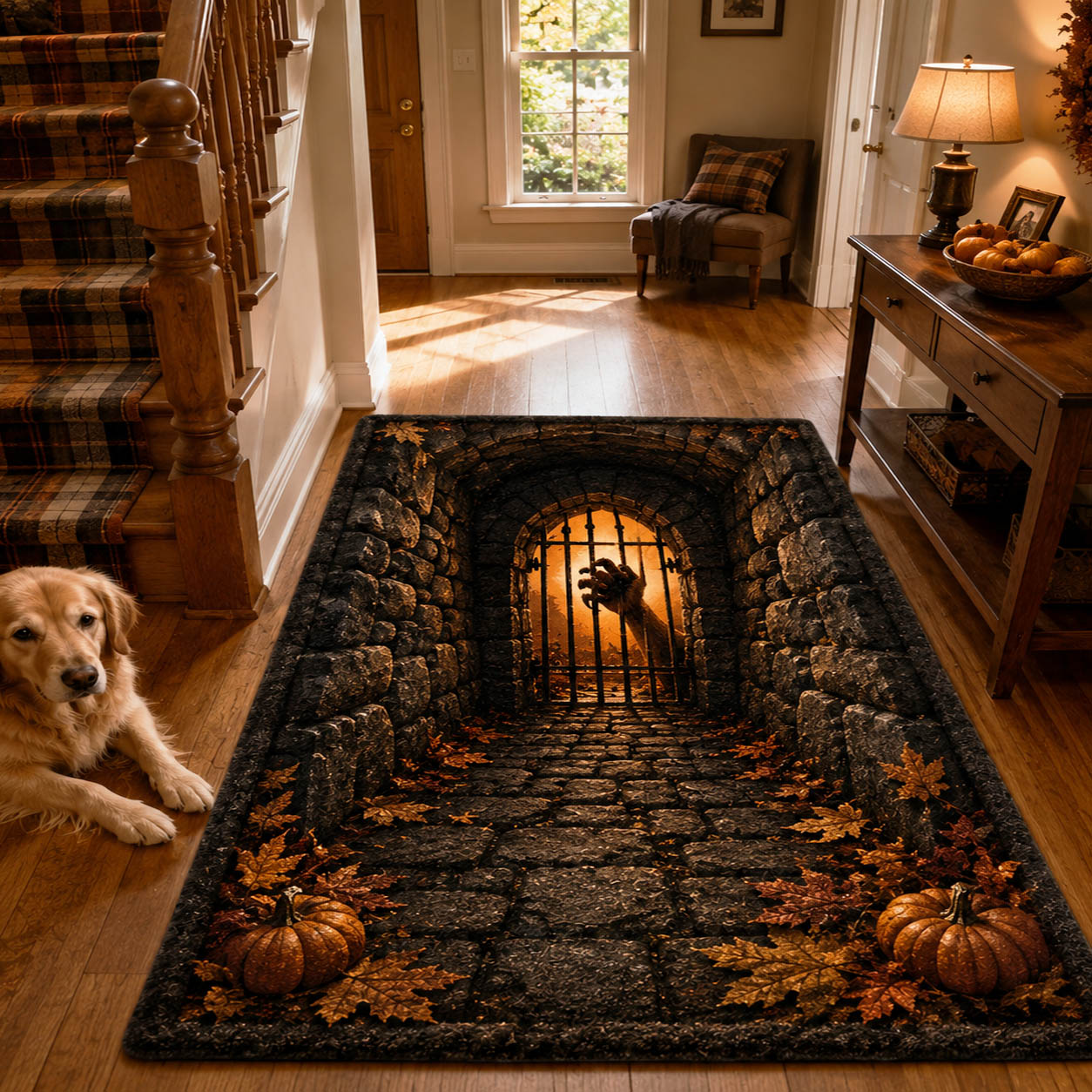 Death Portal Area Rug Large Skeleton Decor Good Halloween Presents