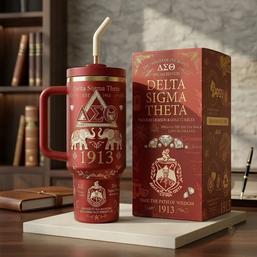 Delta Sigma Theta Service To All Mankind 40oz Tumbler DST Merch Present For Sisters
