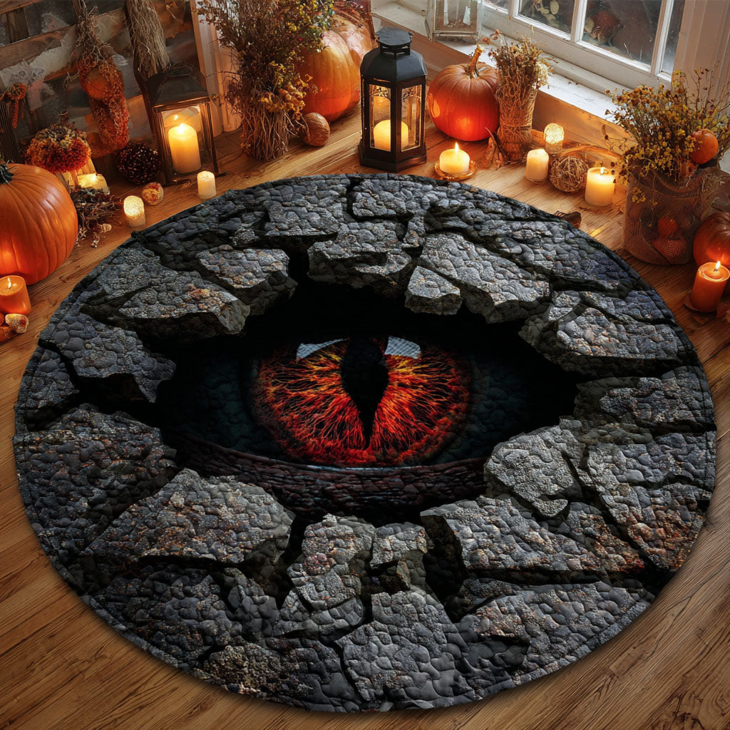 Demon Eye Quilted Round Mat Circle Floor Mat Gift Ideas Halloween Demon Eye Quilted Round Mat Circle Floor Mat Gift Ideas Halloween