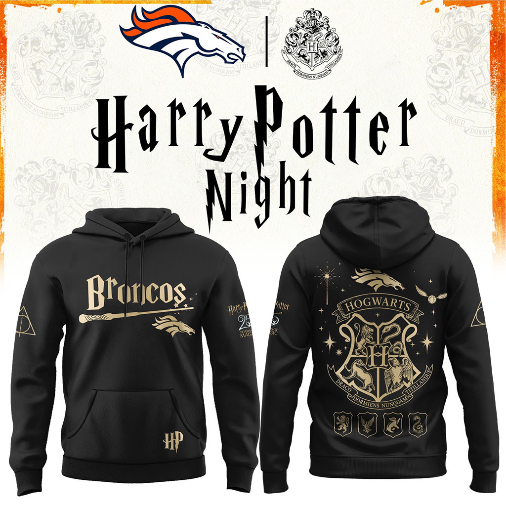 Denver Broncos Football Harry Potter 25th Anniversary Hoodie 2026 Broncos Merchandise Fan Gear
