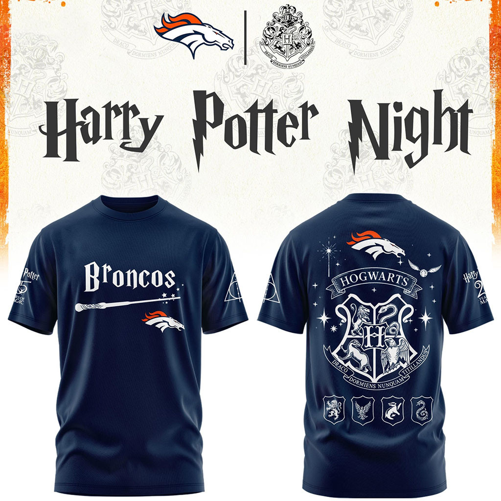 Denver Broncos Football Harry Potter 25th Anniversary T-Shirt 2026 Denver Broncos Merch
