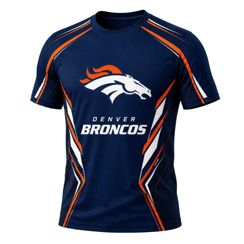 Denver Broncos Football Team Logo Athletic Shirt Denver Broncos Merch Cool Football Gifts