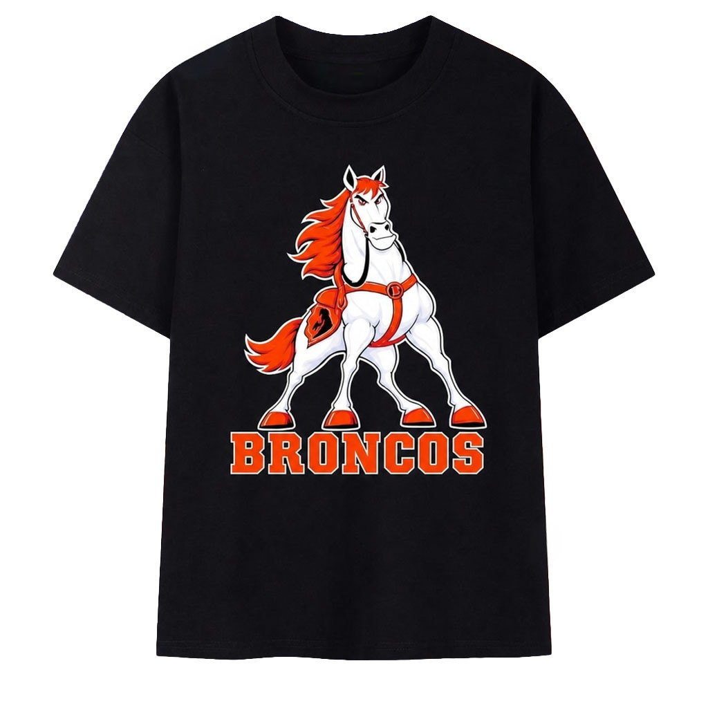 Denver Broncos Mascot Logo Football T-Shirt Maximus Shirt Disney X NFL Collab Merch Fan Gifts