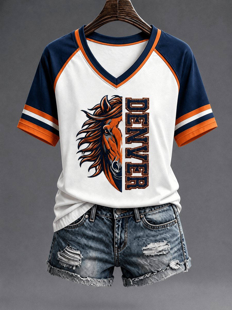 Denver Broncos Merch Horse Art Broncos Country T-Shirt Game Day Apparel Football Fan Gift Ideas