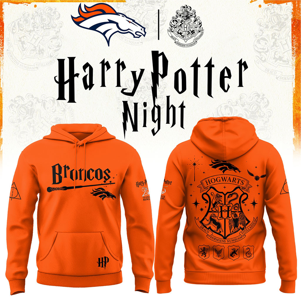 Denver Broncos x Harry Potter 25th Anniversary Hoodie 2026 Denver Broncos Merch Fan Gifts